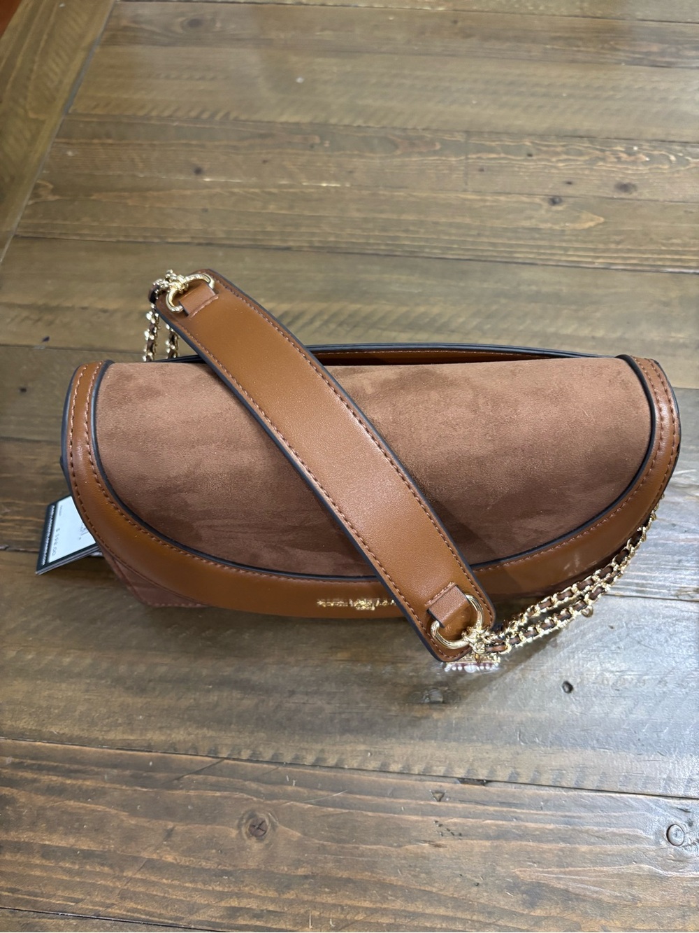 Karl Lagerfeld Brown Shoulder Bag with Charm Detail - Picture 5 of 12